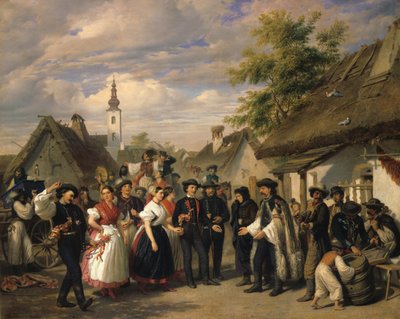 The Arrival of the Bride by Miklós Barabás